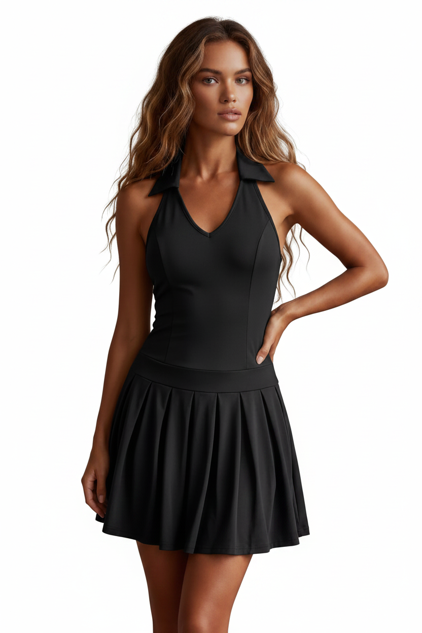 Schwarzes Kleid – Front